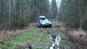 Chevrolet Niva на цепях противоскольжения