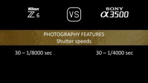 Nikon Z6 vs. Sony A3500: A Comparison of Specifications