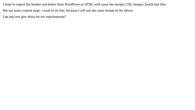 Wordpress: Export Header and Footer смотреть онлайн