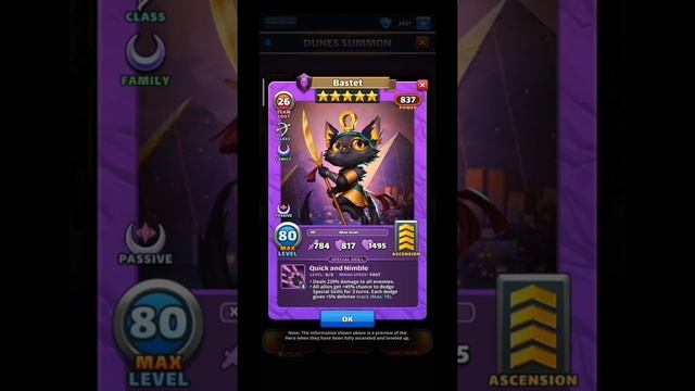 Краткий обзор Бастет | Bastet | Дюна Пески | Пятый сезон | Империя пазлов | Empires & Puzzles Фиол смотреть онлайн