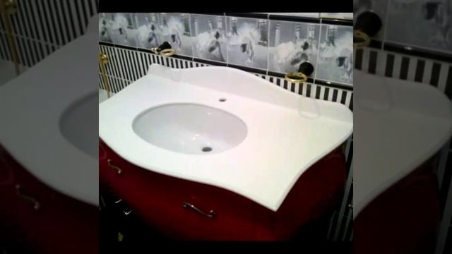 Ванная комната. Акриловый камень в изделиях. смотреть онлайн