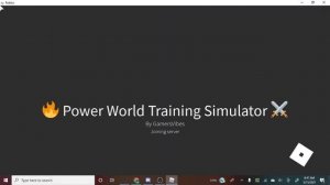 Playing Power World Training Simulator (Roblox PWTS)