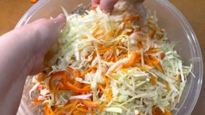 Капуста, перец, морковь и чеснок в маринаде-рецепт вкусного витаминного салата