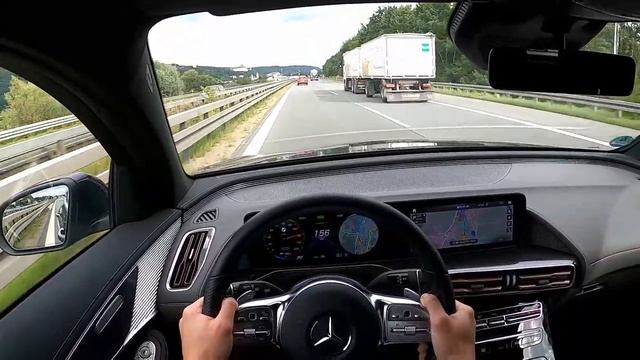 Mercedes-Benz | EQC 400 4Matic - AMG Line | Autobahn | TopSpeed POV Drive | Electric Car смотреть онлайн