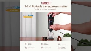 Портативная кофемашина HiBREW для автомобиля и дома, кофеварка для эспрессо на 12 В постоянного тока
