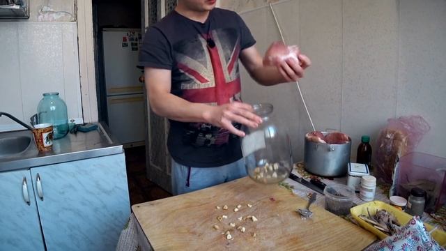Как я солю сало в банке. Мой рецепт приготовления! смотреть онлайн