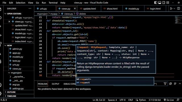 Django|10|Delete user details