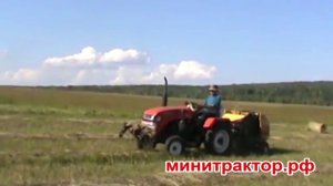 Заготовка сена на минитракторе