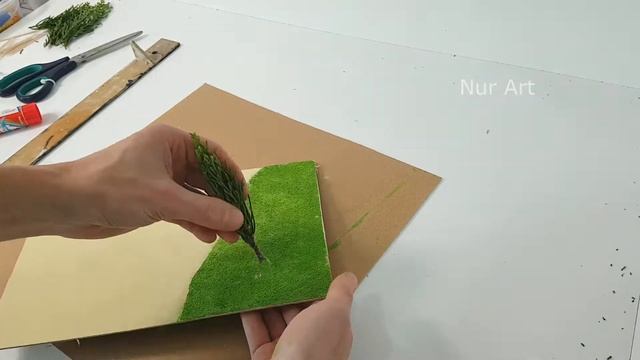 Диорама для 3D рисунка (как сделать парк своими руками)