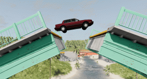 ПЕРЕПРЫГНУЛИ РАЗВОДНОЙ МОСТ НА МАШИНЕ! | BEAMNG DRIVE
