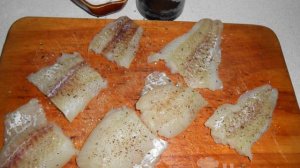 Жареное филе минтая