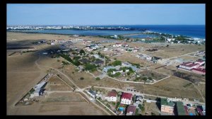Заозерное, Евпатория, Крым, купить земельные участки и дома возле моря вид с высоты птичьего полета