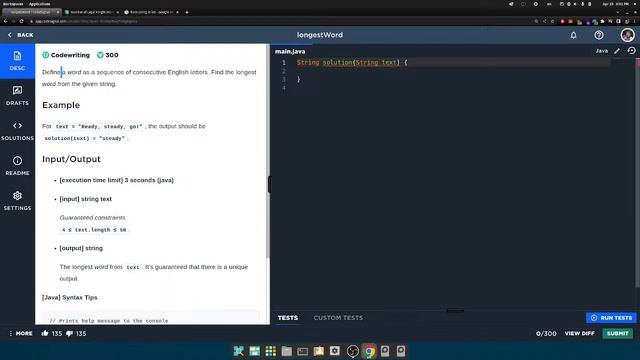 Coding time - Solving coding challenges in CodeSignal