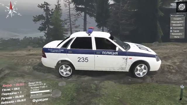 SPINTIRES - LADA PRIORA ПОЛИЦИЯ ДПС смотреть онлайн