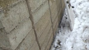 баня из опилкобетона весной