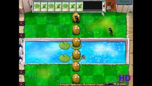 Plants Vs. Zombies - Большие проблемы Маленькие зомби Используя только стены-орехи и мгновение