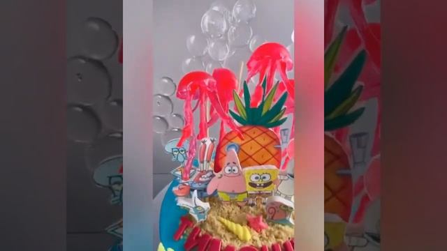 Sponge Bob Cake ?/Торт Губка Боб ??/Идеи декора торта/торт Спанч Боб/торт ребёнку/торт на 6 лет/