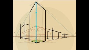 Куб в двухточечной перспективе