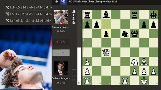 Magnus Carlsen STUNS GM Tomashevsky, Evgeny with his Ruy Lopez Exchange Var. WORLD BLITZ CHESS