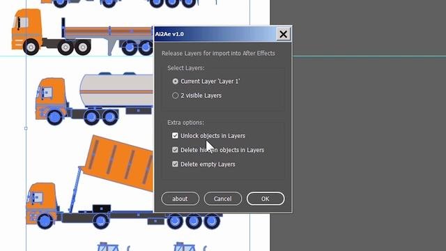 Скрипт для быстрого экспорта файла Illustrator для анимации в AfterEffects
