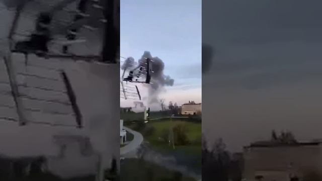 Первые минуты после падения ракеты в  польском посёлке Пшеводов - Москва 24