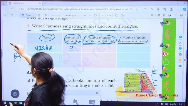 CLASS - 5 CHAPTER 2 SHAPES AND ANGLES PART - C BY SHALINI MA;AM смотреть онлайн