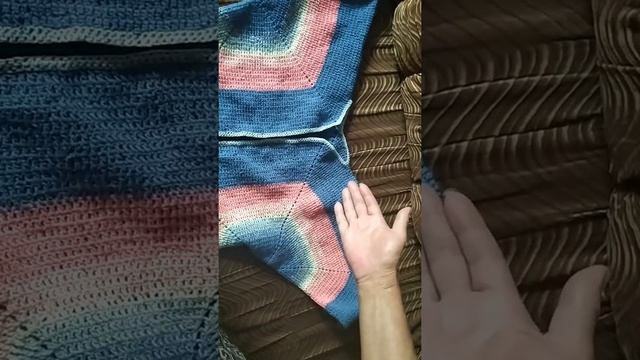 кардиган из двух шестиугольников/рассказовская ангорка