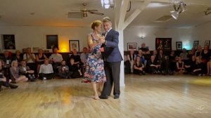 Bryndis Halldorsdottir & Hany Hadaya dancing Pobre Flor at the Goodbye Milonga at M2tango Studio.