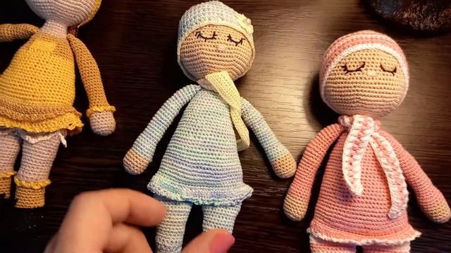 Кукла - сплюшка крючком #кукласвоимируками #куклакрючком