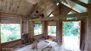 60 DAYS BUILD LOG CABIN : Off Grid Cabin Build - Complete shelter Cabin in the wilderness