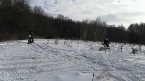Самодельный сноубайк EVGEN i Ko   первые испытания