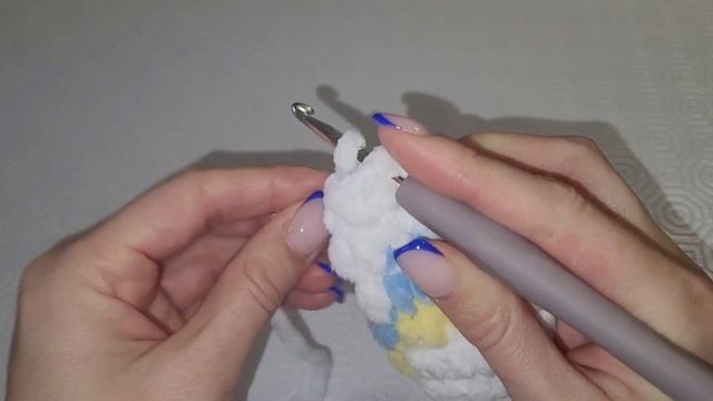 Вязаный зайчик крючком ♡ Оформляем мордочку,вяжем голову,ушки ♡