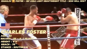 ALI IZMAILOV VS CHARLES FOSTER HIGHLIGHTS / BOXING