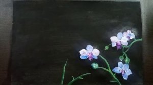 Orchid Flower Drawing Easy | How to draw Orchid Flower Easy | Art Videos | Rangon