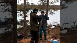ЗИМНЯЯ РЫБАЛКА/ Карелия/Озеро/ Ночь в избе. Отличный улов ?