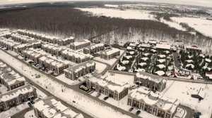 Пролетая над ЖК Каскад парк. Симферопольское шоссе. Новостройки, Таунхаусы Москва