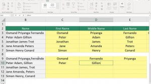 Few Minutes with Excel - Lesson 42 Further on Flash Fill with Different Scenarios (4 scenarios)