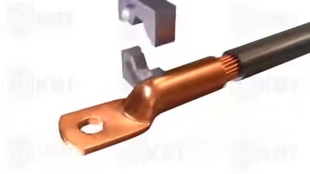 Опрессовка шестигранной матрицей медного наконечника смотреть онлайн