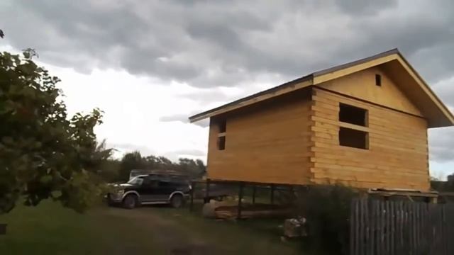 Строительство дачного дома из профилированного бруса в Томске, 3- я часть смотреть онлайн