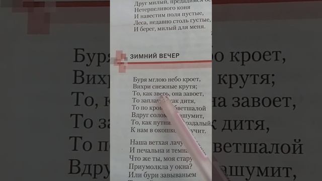 буря мглою небо кроет,вихри снежные крутая, то, как зверь, она завоет,то заплачет, как дитя..