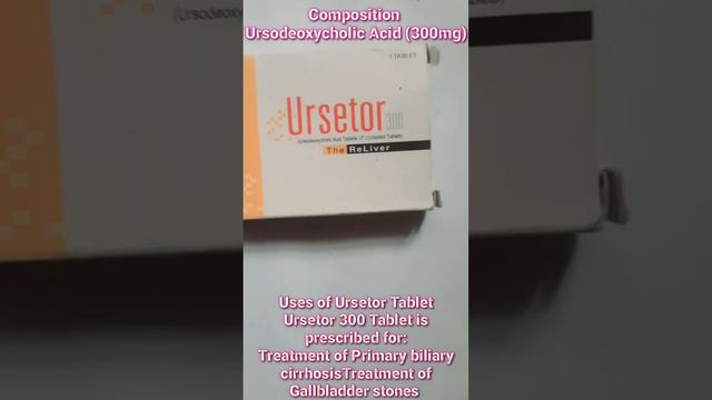 Ursetor 300 Mg Tablets Ursodeoxycholic Acid 300Mg #HALTH&FITNES #YouTubeshort #Medicinreview #Short