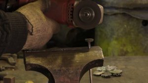 Цветок из металла без нагрева (холодная ковка) / Ковка цветка / How to make metal flowers