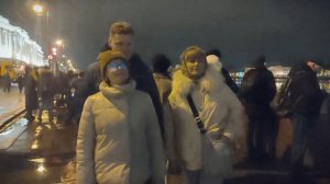 Отмечаем новый год в Санкт Петербурге. На дворцовой площади.