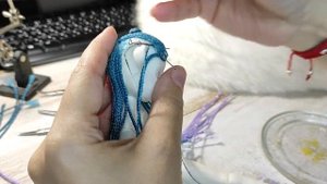 Создание парика из канекалона для куклы