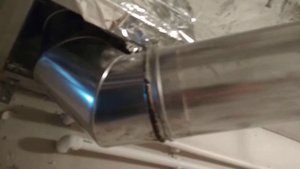 Дымоход для камина с чугунной топкой. Недорогой потолочно проходной узел 2 варианта.