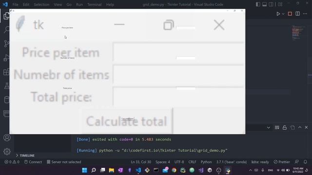 Tkinter tutorial for beginners #3.5: 2 Ways to Make grid() Responsive