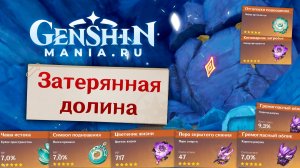 Затерянная долина подземелье как открыть в Геншин Импакт, какие артефакты падают