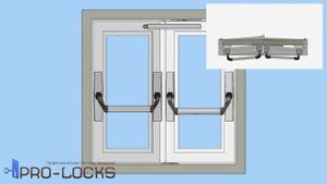 ABLOY EXIT АНТИПАНИКА для двухстворчатых дверей, DIN стандарт