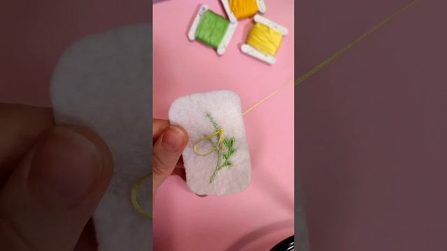 Как вышить мимозу #вышивка #вышивкагладью #ручнаявышивка