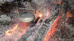 Зимний поход. Ночёвка у костра. Утренний мороз